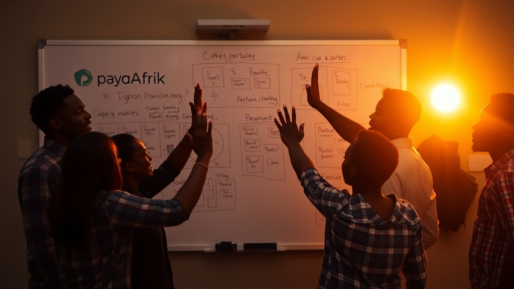 Jeunes développeurs africains travaillant dans un hub tech moderne à Abidjan